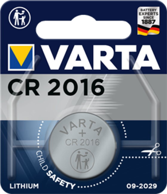 Knopfzellenbatterie Varta CR2016